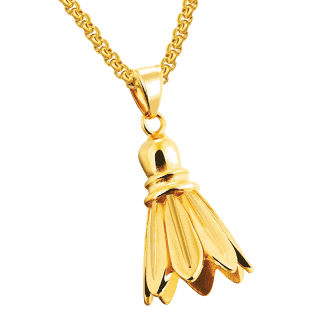 Pendentif doré Volant chaine