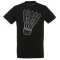 T-shirt volant Mandala Badminton Noir