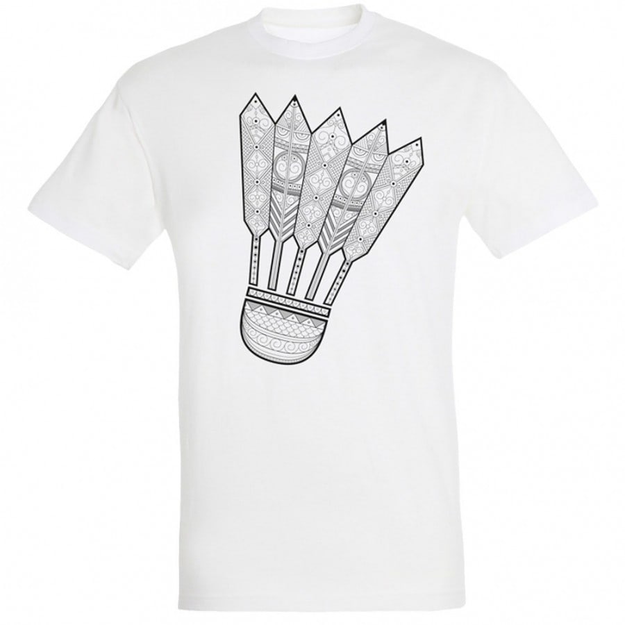 T-shirt volant Mandala Badminton Blanc