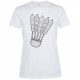 T-shirt femme volant Mandala Badminton Blanc