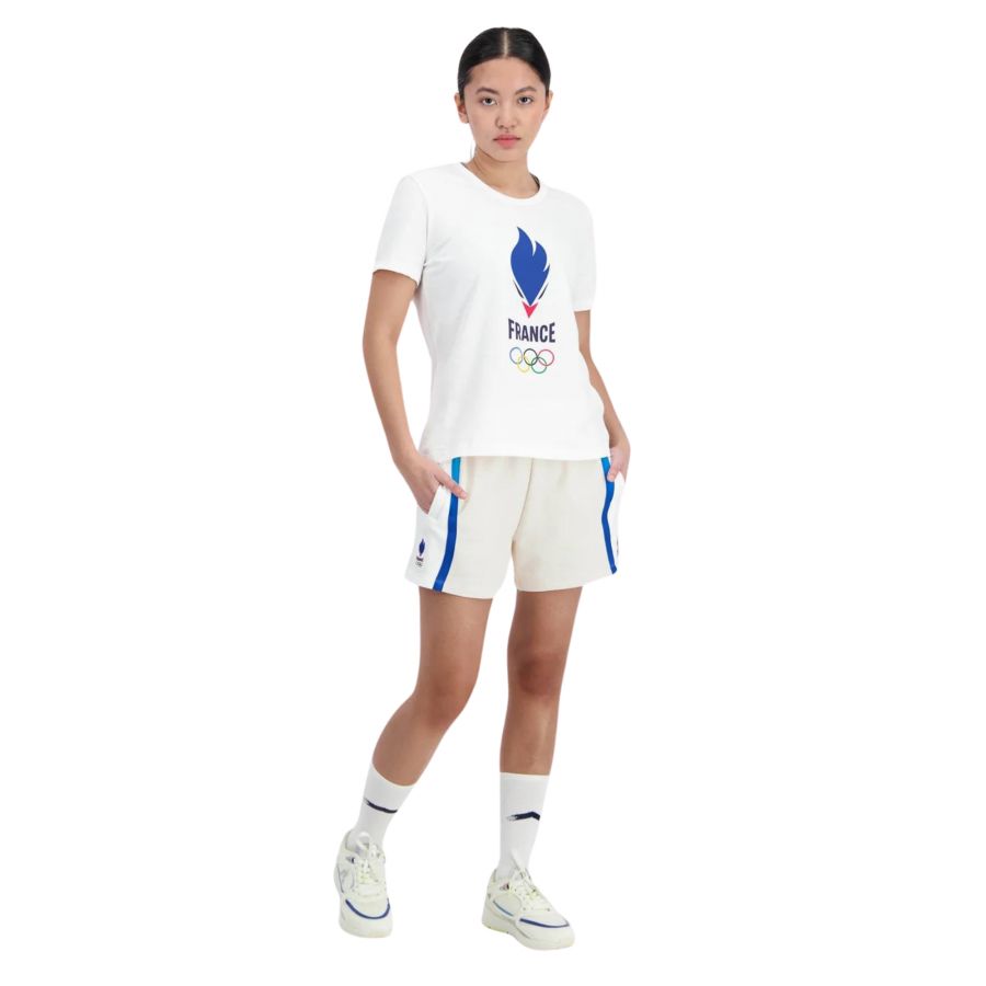 T-shirt Femme Blanc Logo JO 2024