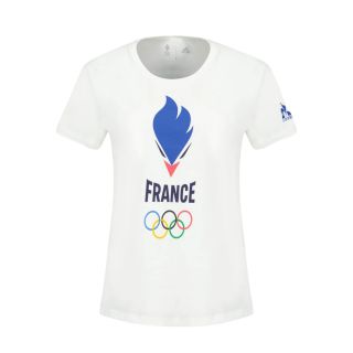 T-shirt Femme Blanc Logo JO 2024