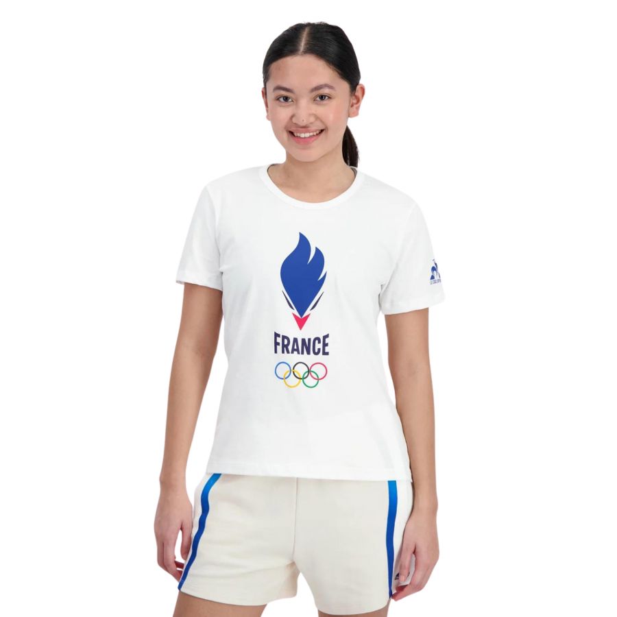 T-shirt Femme Blanc Logo JO 2024