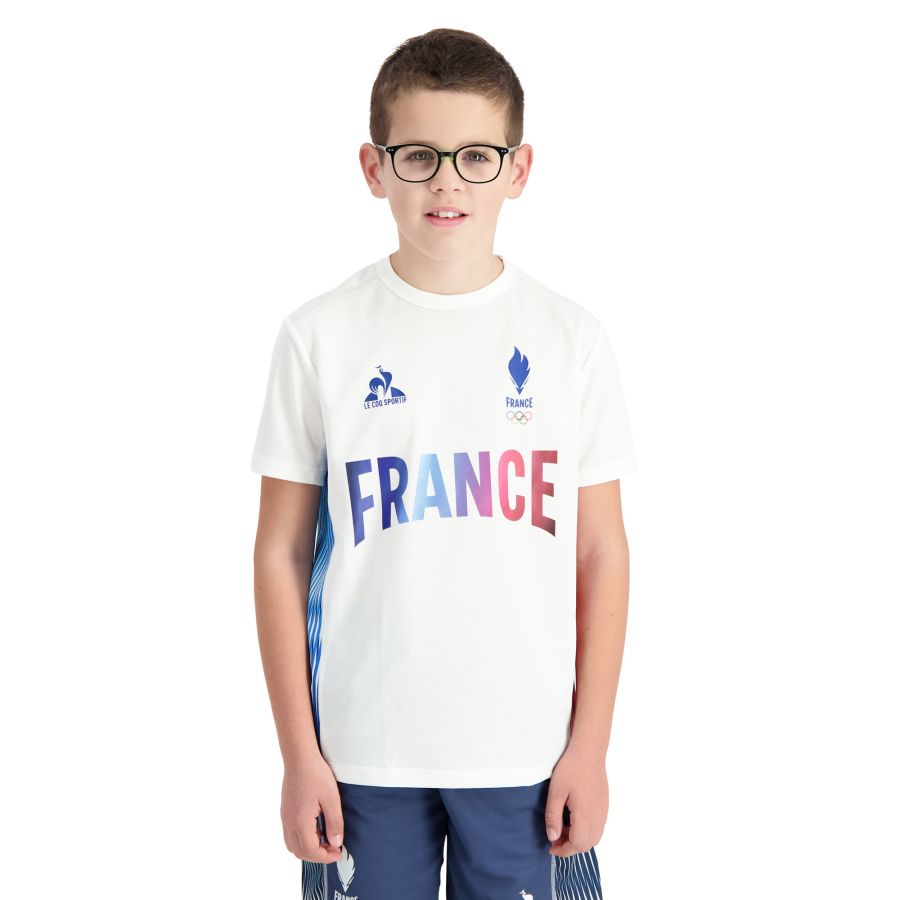 T-shirt d'Entraînement Enfant Blanc Officiel JO 2024