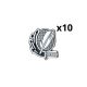 Pack de 10 Broches blanches FF-Badminton