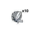 Pack de 10 Broches blanches FF-Badminton
