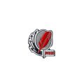 Broche unité rouge  FF-Badminton