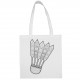 Sac shopping Volant Mandala Badminton Blanc