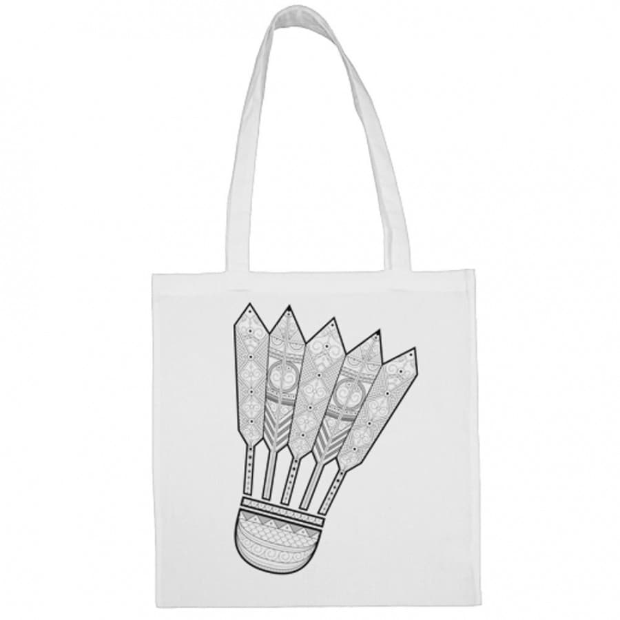 Sac shopping Volant Mandala Badminton Blanc