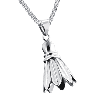 Pendentif argenté Volant chaine